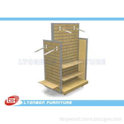 OEM Four - Side MDF / Metal Slatwall Display Stands For Gar